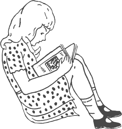 free clipart girl reading book - photo #33